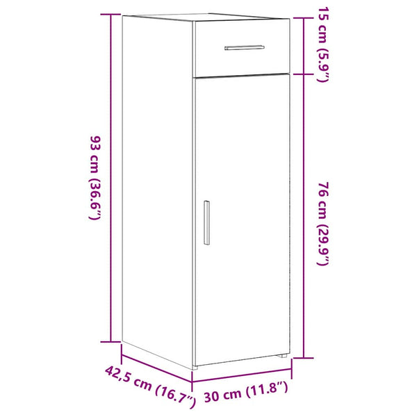 Sideboard Altholz mit Schubladen 93 cm
