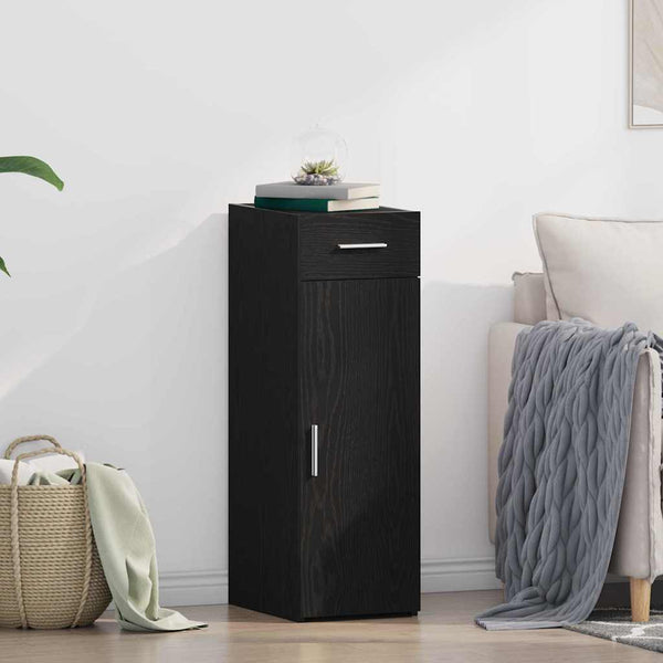 Sideboard Schwarz Eichen-Optik mit Schubladen