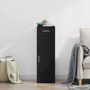 Sideboard Schwarz Eichen-Optik mit Schubladen