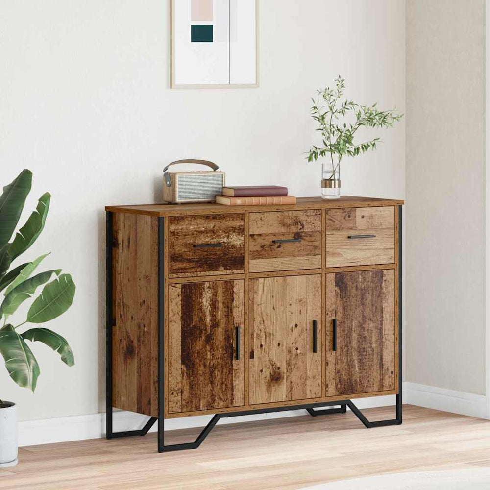vidaXL Sideboard with Drawers Reclaimed Wood 97 x 32.5 x 74.5 cm