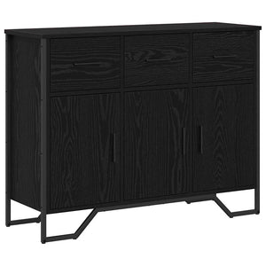 Schwarzes Sideboard Eichen-Optik, 97 cm