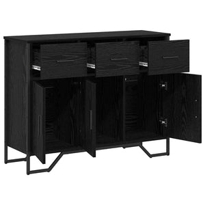 Schwarzes Sideboard Eichen-Optik, 97 cm