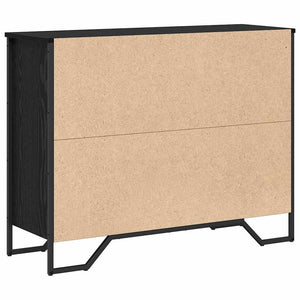 Schwarzes Sideboard Eichen-Optik, 97 cm