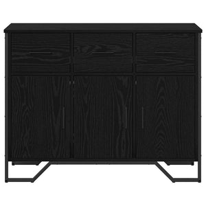 Schwarzes Sideboard Eichen-Optik, 97 cm