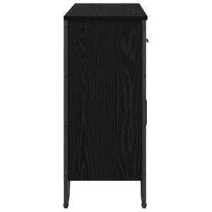 Schwarzes Sideboard Eichen-Optik, 97 cm