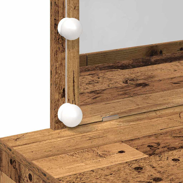 Schminktisch Altholz mit Spiegel und LED