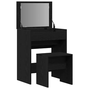 Schminktisch Schwarz Eichenoptik 60 cm