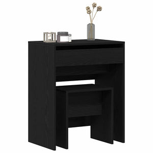 Schminktisch Schwarz Eichenoptik 60 cm