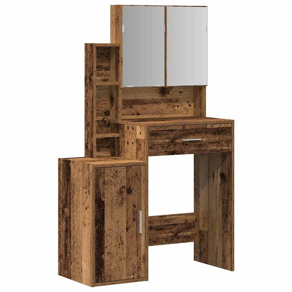 Schminktisch mit Regal Altholz 80x35x132cm
