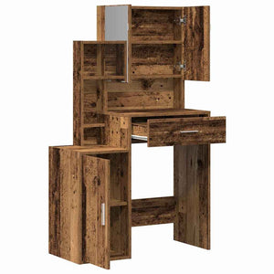 Schminktisch mit Regal Altholz 80x35x132cm