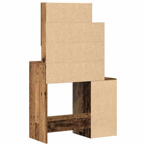 Schminktisch mit Regal Altholz 80x35x132cm