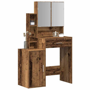 Schminktisch mit Regal Altholz 80x35x132cm