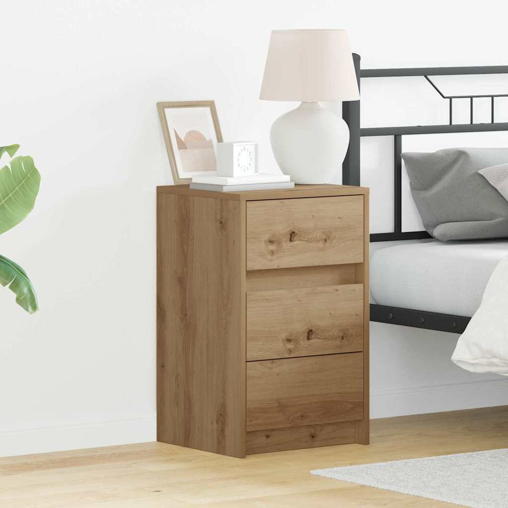 vidaXL Bedside Table Artisan Oak 38 x 34 x 61 cm Engineered Wood