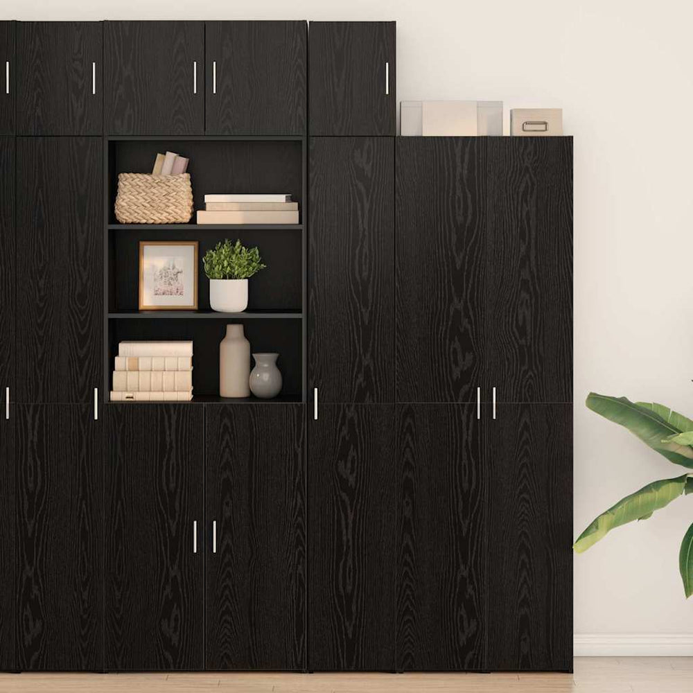Wandschrank Schwarz Eichen-Optik 30x42,5x39,5 cm