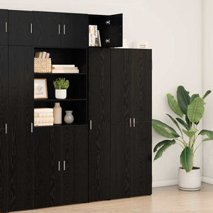 Wandschrank Schwarz Eichen-Optik 30x42,5x39,5 cm