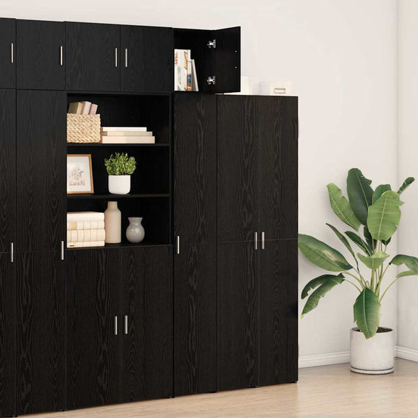 Wandschrank Schwarz Eichen-Optik 30x42,5x39,5 cm
