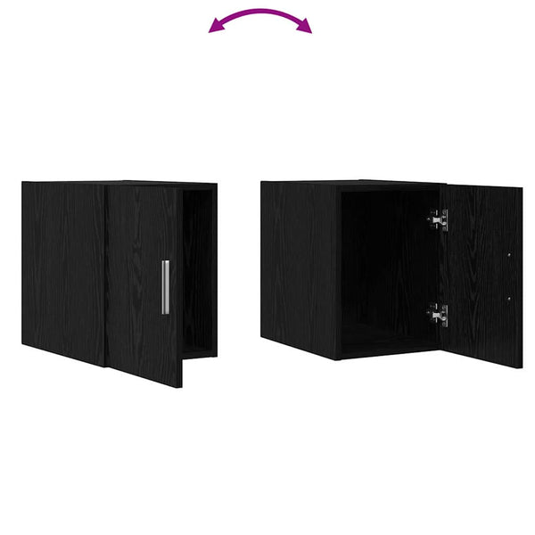 Wandschrank Schwarz Eichen-Optik 30x42,5x39,5 cm