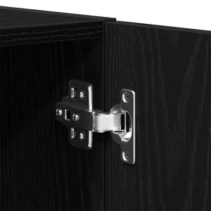 Wandmontierter Wandschrank Schwarz Eiche 70 cm