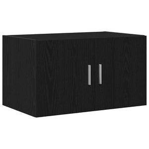 Wandmontierter Wandschrank Schwarz Eiche 70 cm