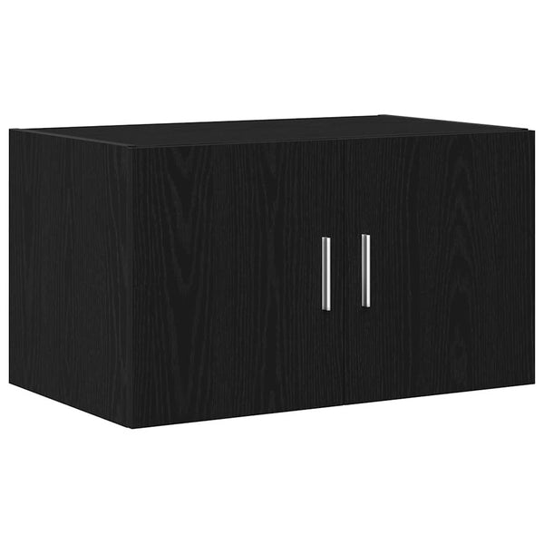 Wandmontierter Wandschrank Schwarz Eiche 70 cm