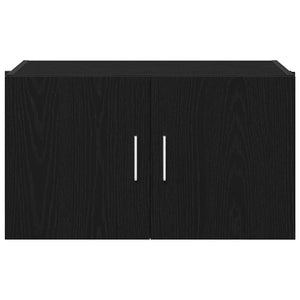 Wandmontierter Wandschrank Schwarz Eiche 70 cm