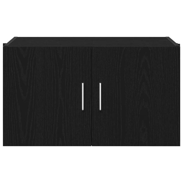 Wandmontierter Wandschrank Schwarz Eiche 70 cm