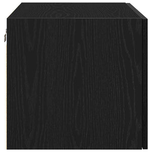 Wandmontierter Wandschrank Schwarz Eiche 70 cm
