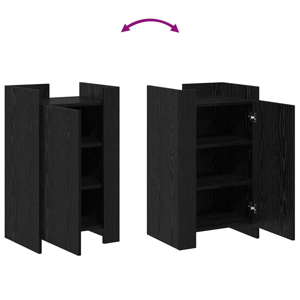 vidaXL Sideboard Black Oak Look 45 x 35 x 75 cm