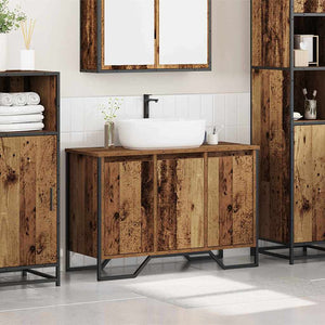 Waschbeckenunterschrank Altholz 91x35x60cm