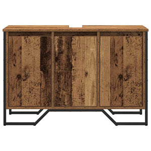 Waschbeckenunterschrank Altholz 91x35x60cm