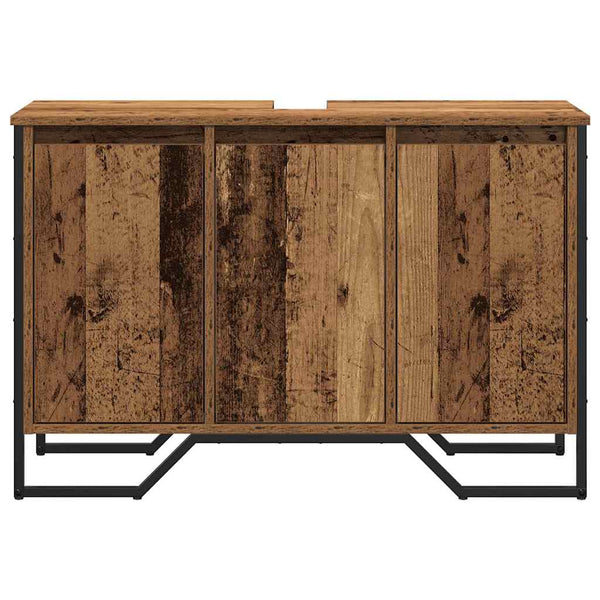 Waschbeckenunterschrank Altholz 91x35x60cm