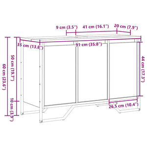 Waschbeckenschrank Artisan Eiche 91x35x60cm