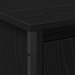 Waschbeckenschrank Schwarz Eichen-Optik 91x35x60 cm