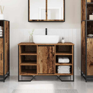 Waschbeckenschrank Altholz 91x35x60cm