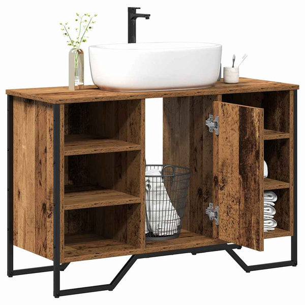 Waschbeckenschrank Altholz 91x35x60cm