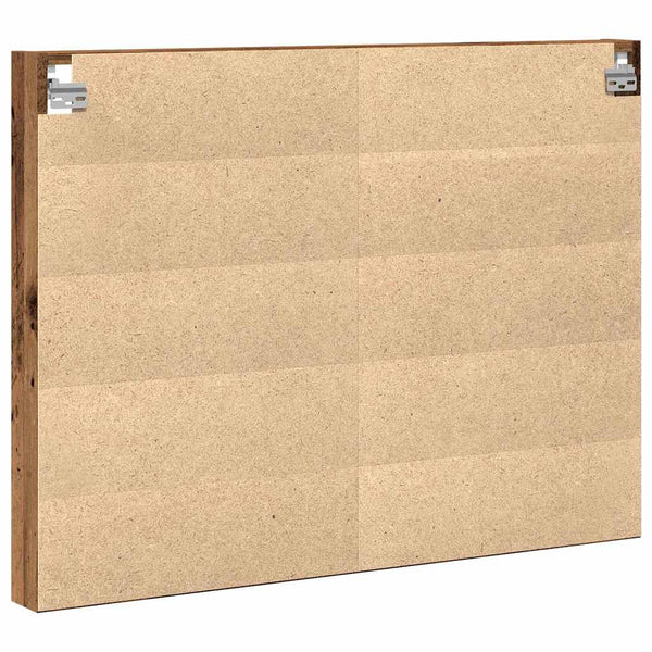 Vitrine mit Regal Altholz Wandmontage
