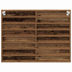 Vitrine mit Regal Altholz Wandmontage
