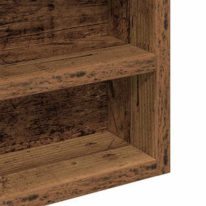 Wandvitrine mit Regal Altholz