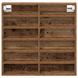 Wandvitrine mit Regal Altholz