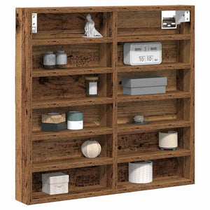 Wandvitrine mit Regal Altholz