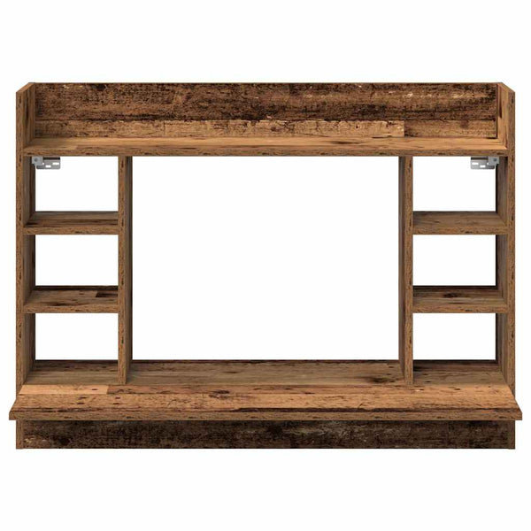 Wandtisch mit Regal Altholz 105 cm