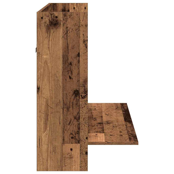 Wandtisch mit Regal Altholz 105 cm