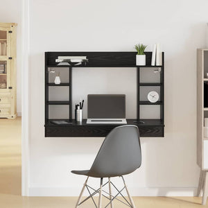 Wandtisch Schwarz Eichenoptik 105 cm