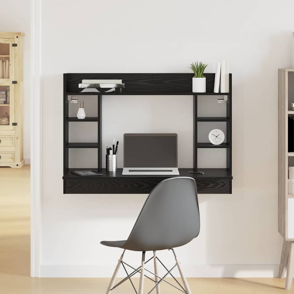Wandtisch Schwarz Eichenoptik 105 cm