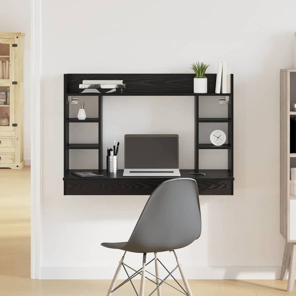 Wandtisch Schwarz Eichenoptik 105 cm