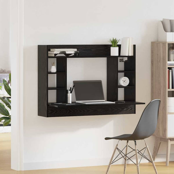 Wandtisch Schwarz Eichenoptik 105 cm