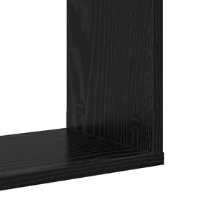 Schwarzes Wandregal Holzwerkstoff