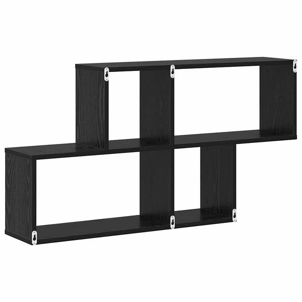 Schwarzes Wandregal Holzwerkstoff