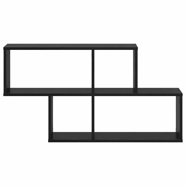 Schwarzes Wandregal Holzwerkstoff