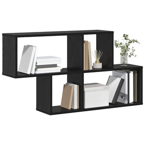 Schwarzes Wandregal Holzwerkstoff